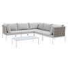Modway Harmony Outdoor 6-Piece Aluminum Sectional