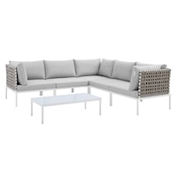 Outdoor 6-Piece Aluminum Sectional