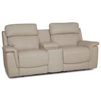 Granada Casual Power Console Loveseat Recliner with Power Headrest