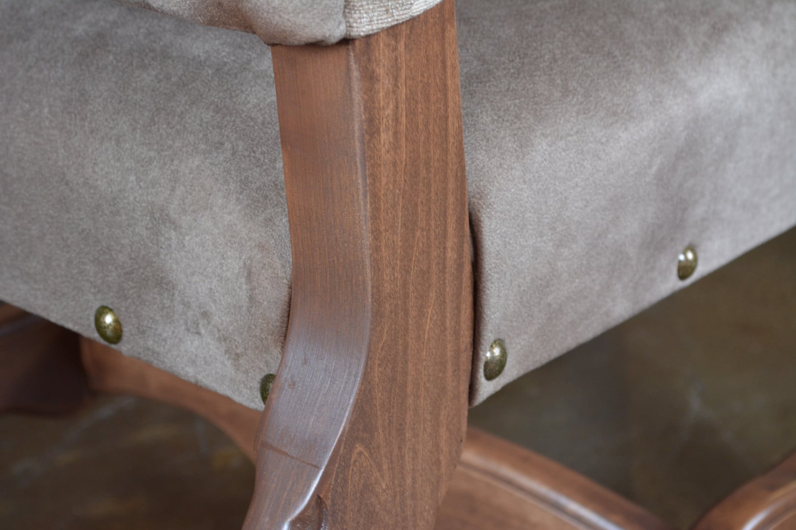 Horizon Home Horizon Home Arm Chair with Suede Fabric Seat