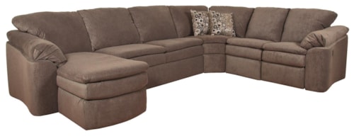 Casual 5-Piece Reclining Sectional Sofa with Chaise