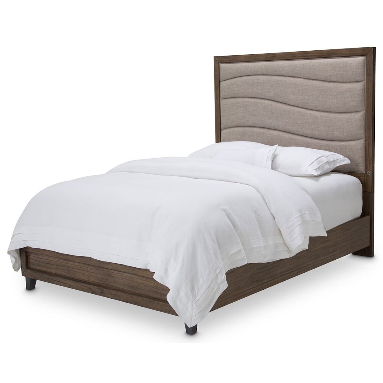 Michael Amini Del Mar Sound King Bed with Upholstered Headboard
