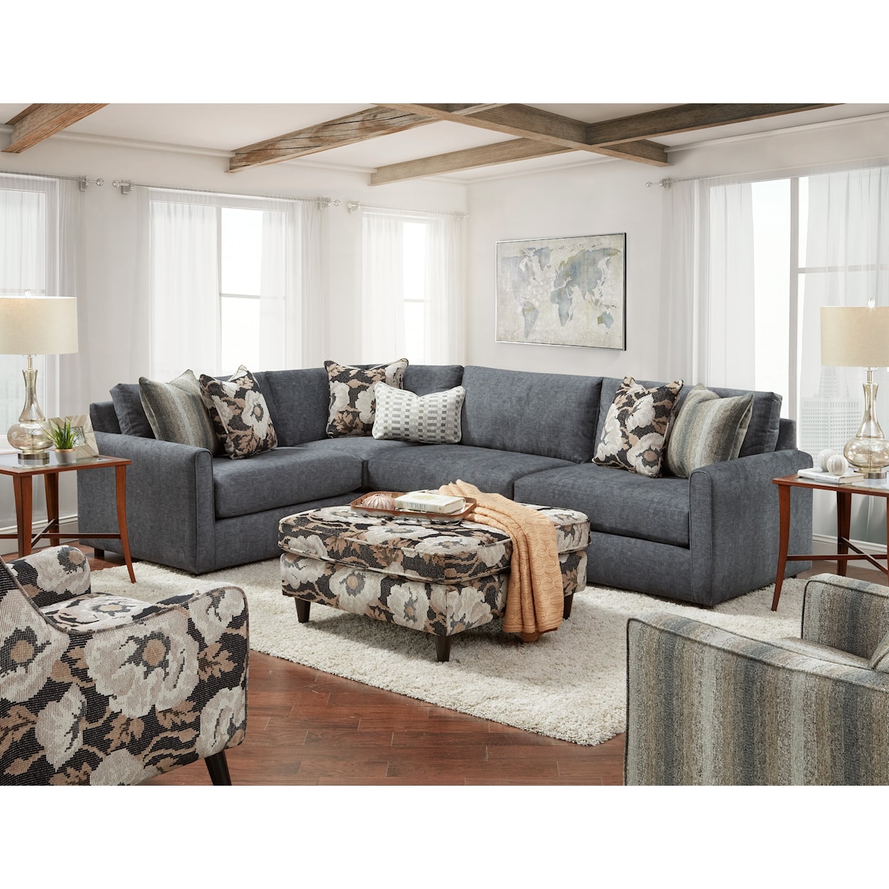 Fusion Furniture 7000 ARGO ASH Living Room Set
