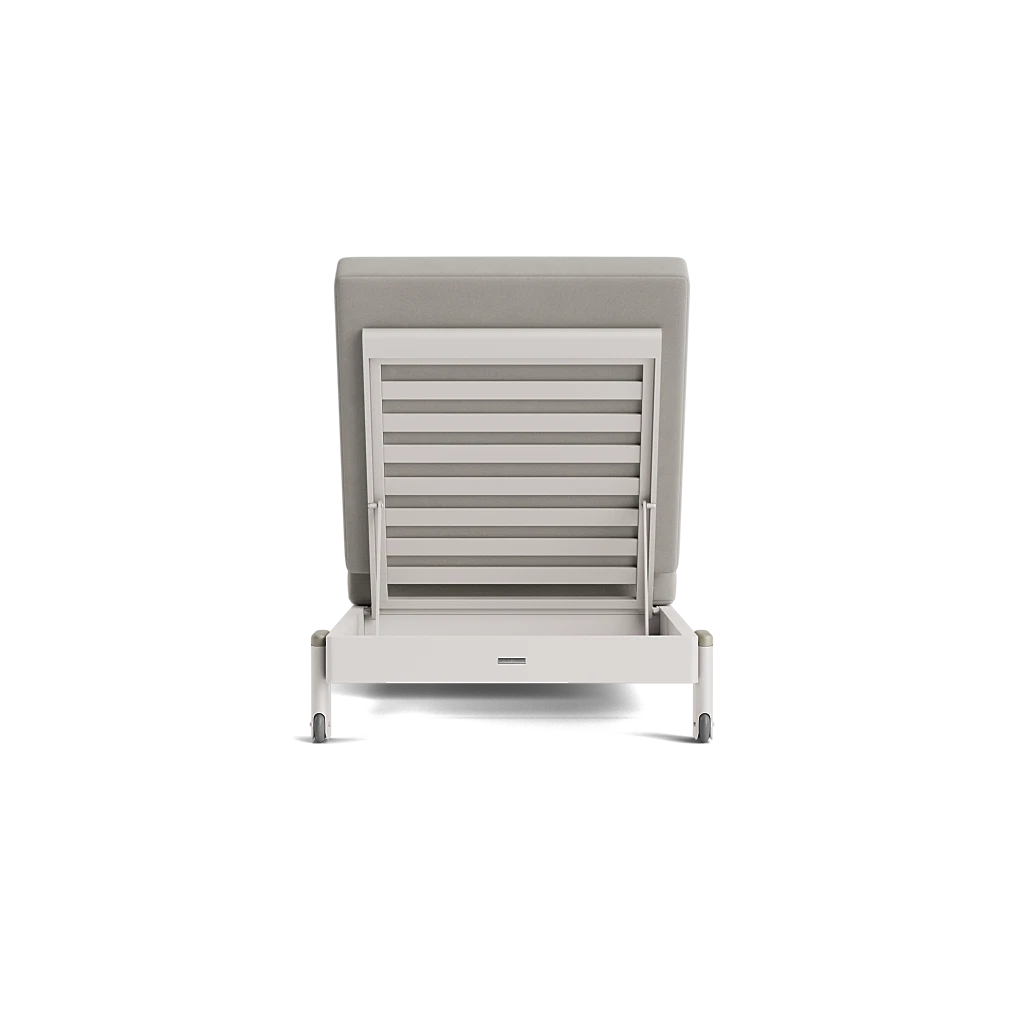 Cushioned Adj. Chaise Lounge w/Wheels