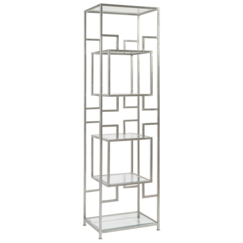 Suspension Slim Etagere with Five Glass Shelves
