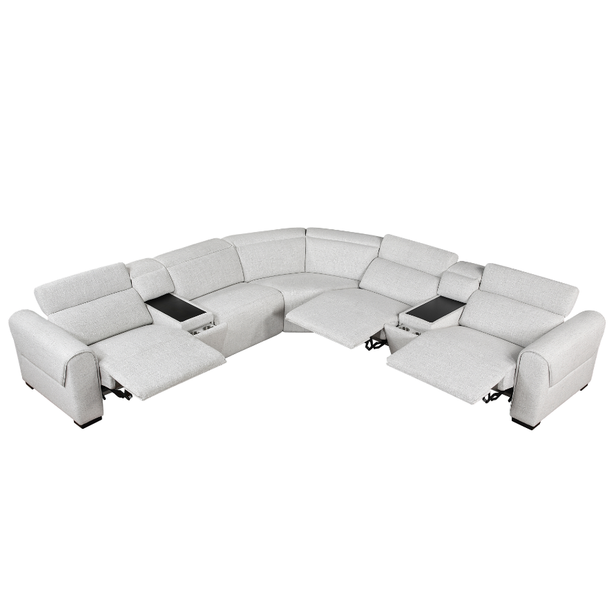 Homelegance McPherson 7-Piece Power Reclining Sectional Sofa
