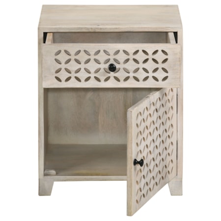 1-Drawer Trellis Pattern Storage Cabinet