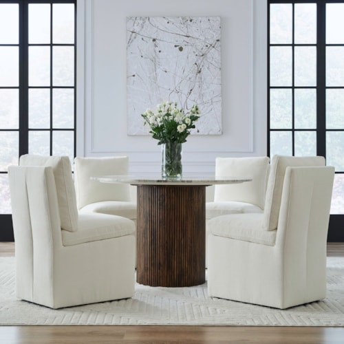 Transitional Accent Dining Chairs - Set of 4