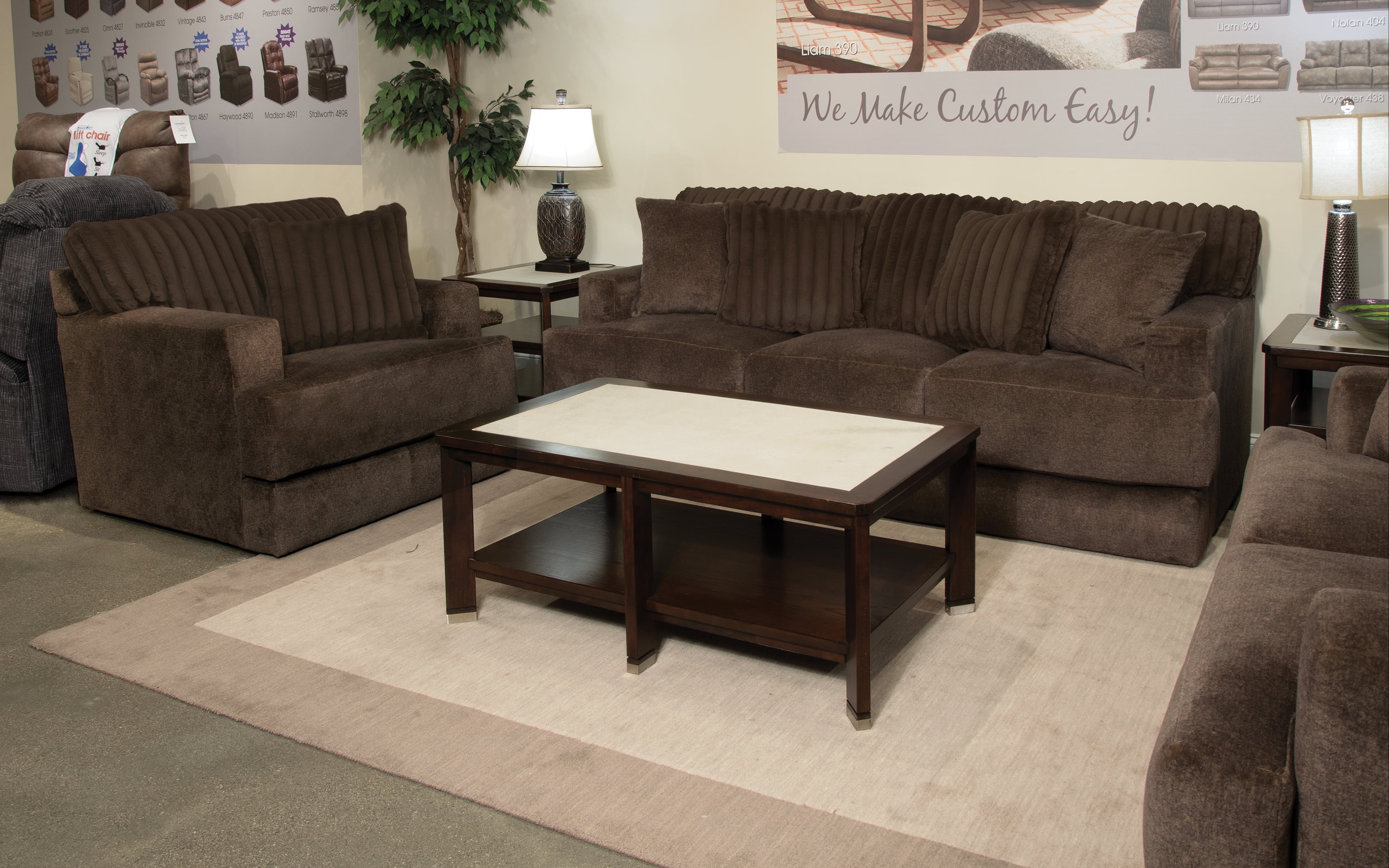 Jackson Furniture Eagan Sofa with Channel Tufting