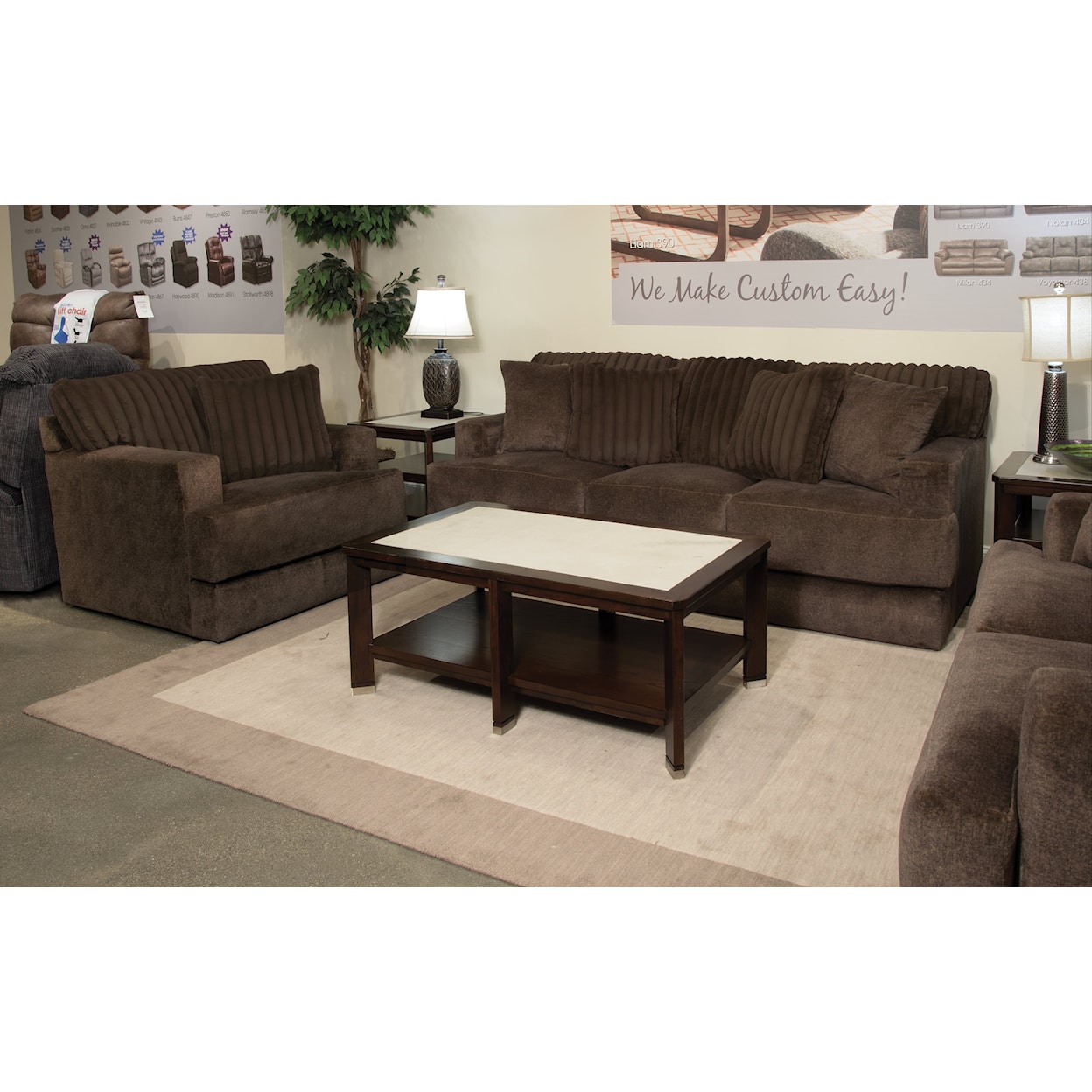 Jackson Furniture Eagan Sofa with Channel Tufting