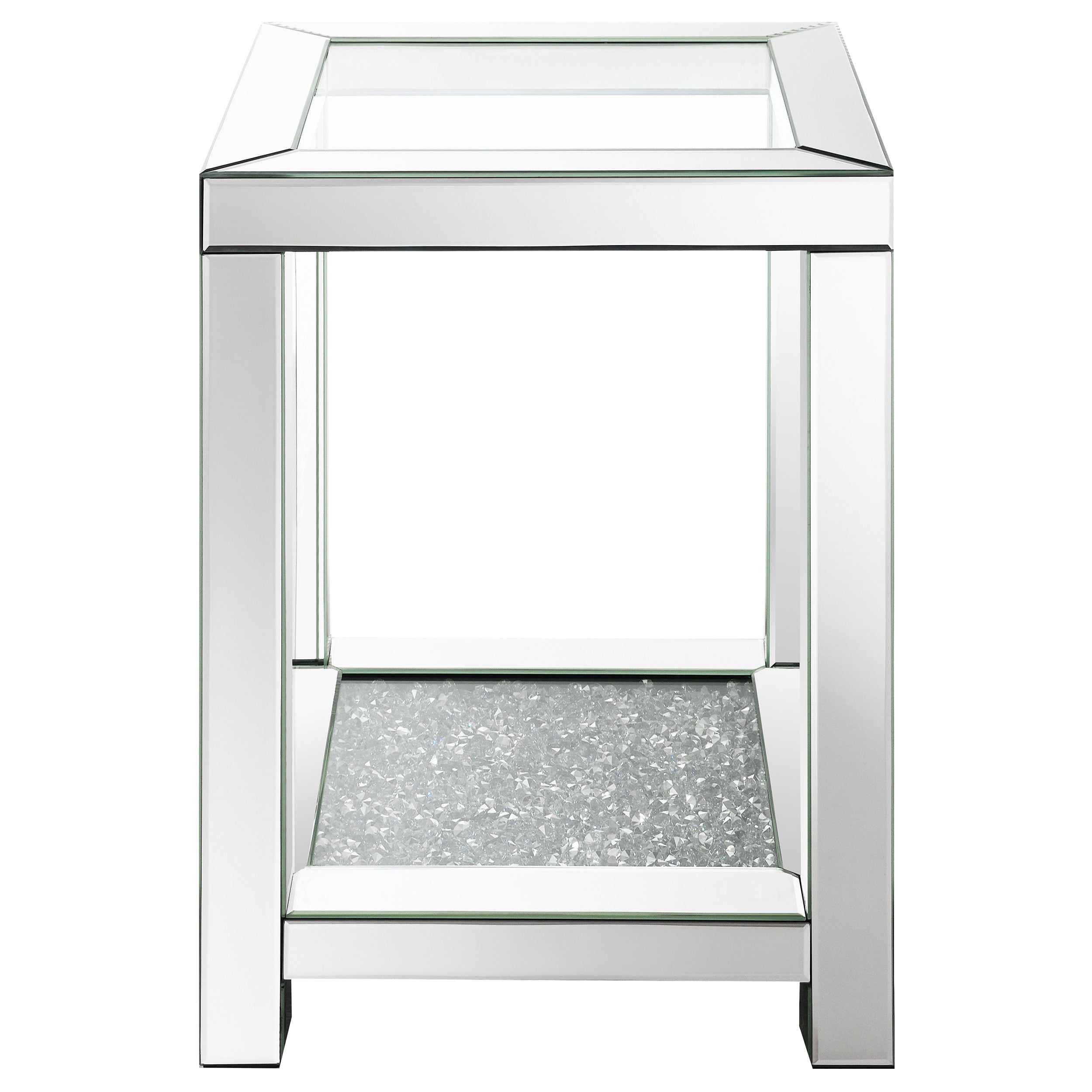 Coaster Valentina Valentina 1-shelf Glass Top Side End Table