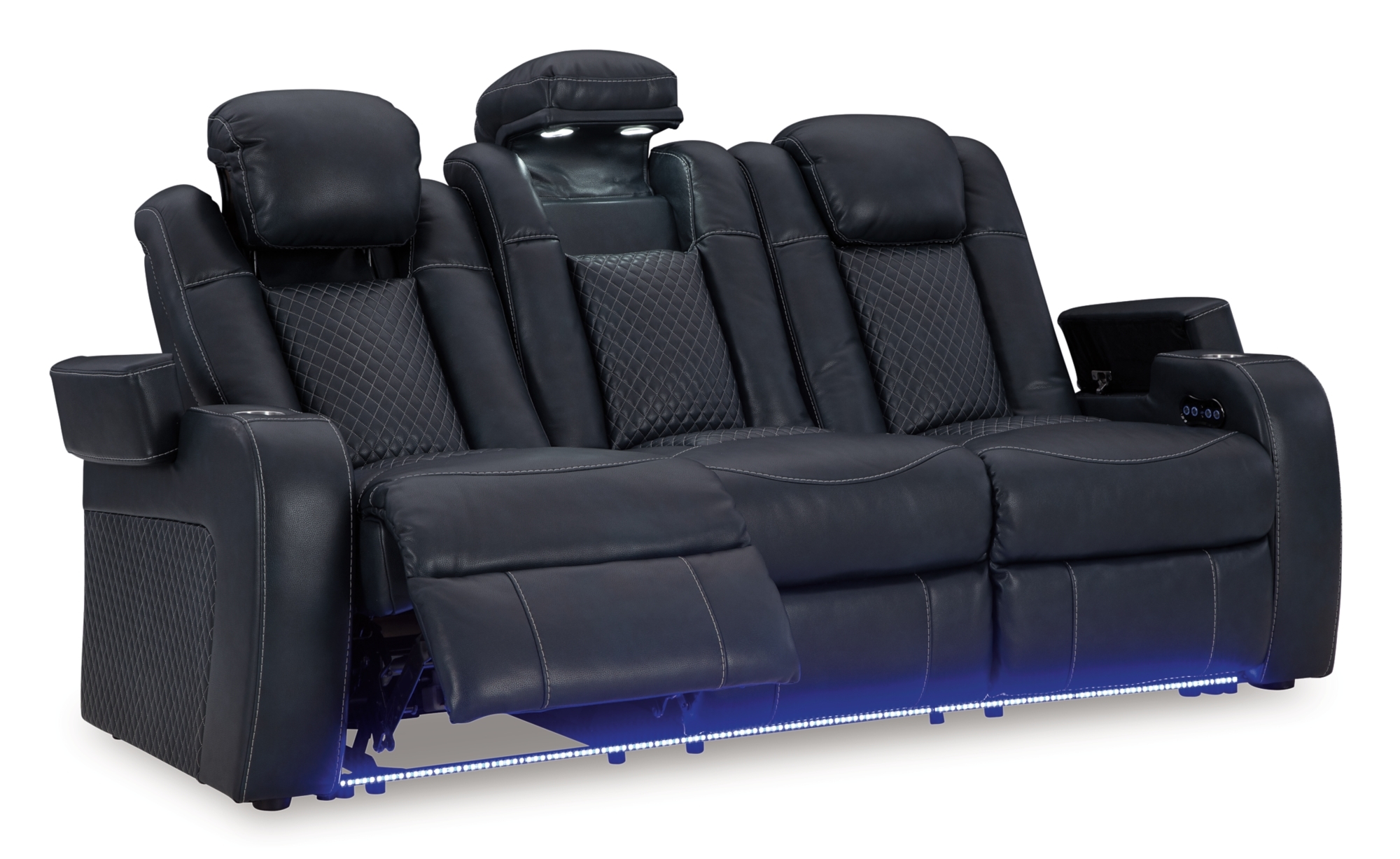 Pwr Rec Sofa With Adj Headrest
