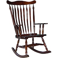 Traditional Rocking Chair with Turned Spindle Accents
