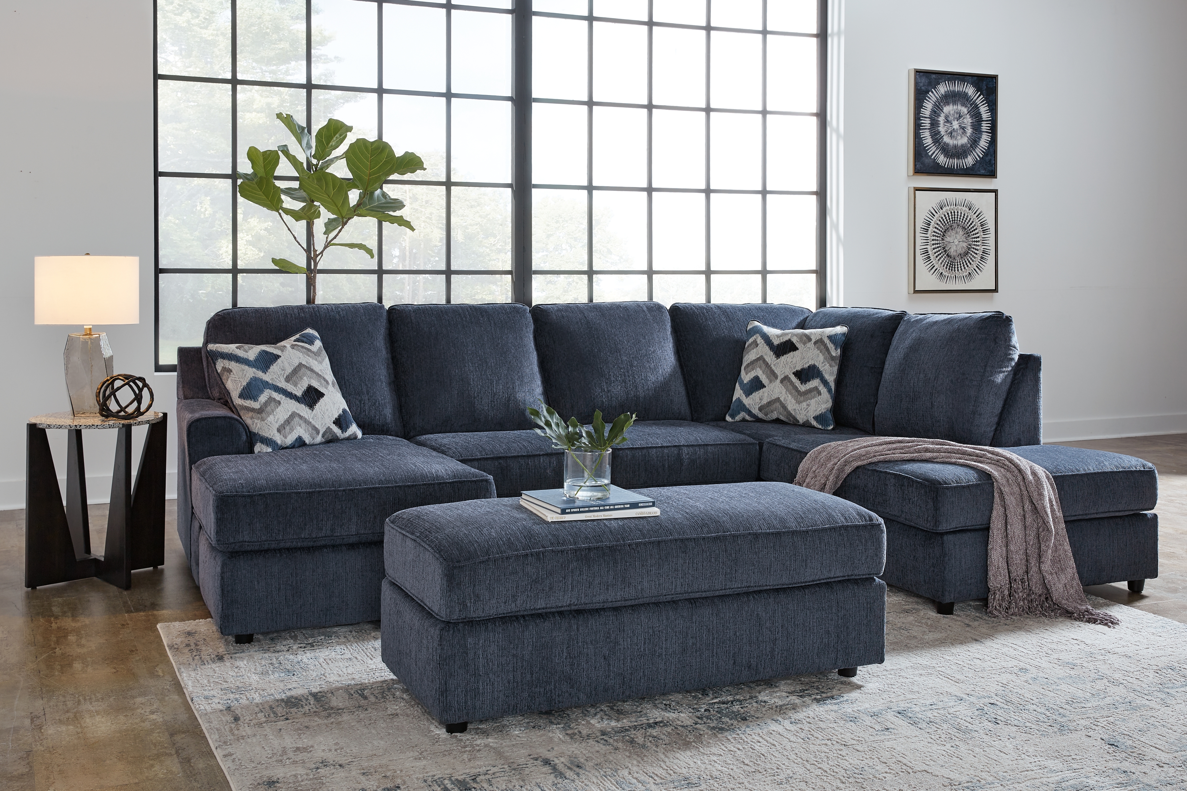 Signature Design by Ashley Albar Place 2-Piece Sectional And Ottoman