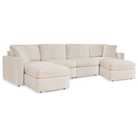 4-Piece Sectional And 2 Ottomans