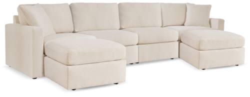 4-Piece Sectional And 2 Ottomans