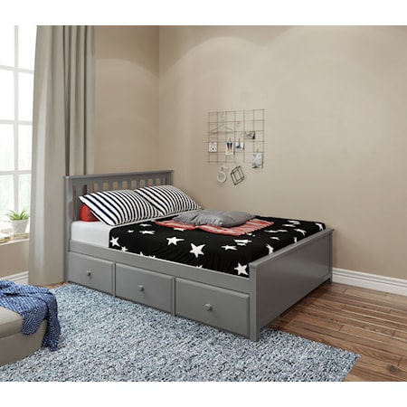 Dover Youth Full Bed in Grey