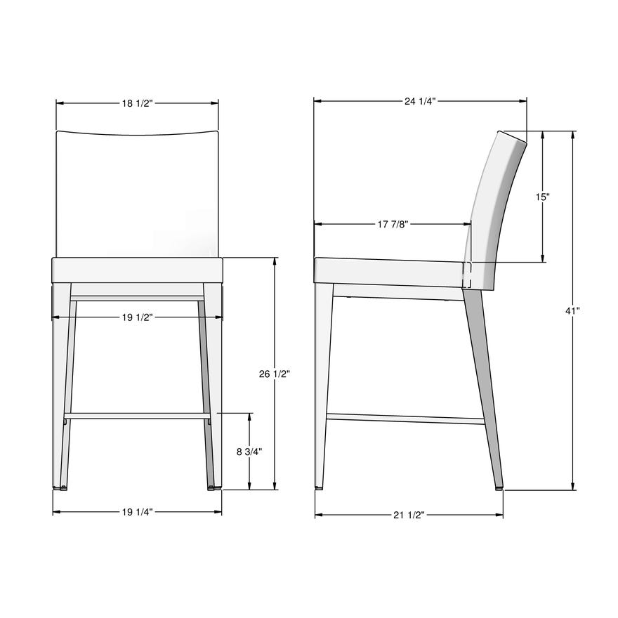 Upholstered Plus-Sized Counter Height Stool