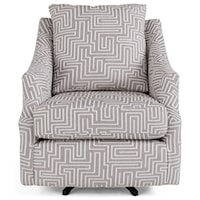 Contemporary Swivel Chair with Reversible Seat Cushion