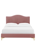 Modway Juniper Channel Tufted Performance Velvet Queen Platform Bed