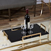 Uttermost Accessories Ettore Black Glass Tray