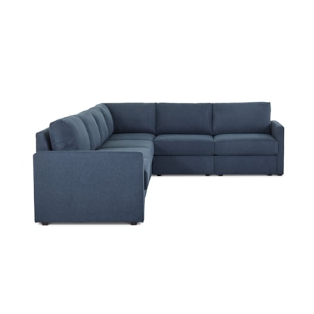 Narrow-Arm 6-Seat Sectional Sofa