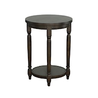 Transitional Side Table with USB Port