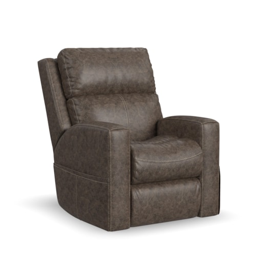 Contemporary Power Lift Recliner with Power Headrest & Lumbar