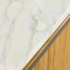 John-Richard Furniture Modern Fluted Marble-Top 4-Door Credenza