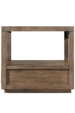 Riverside Furniture Denali Modern Rustic Side Table with Electric/USB Outlet