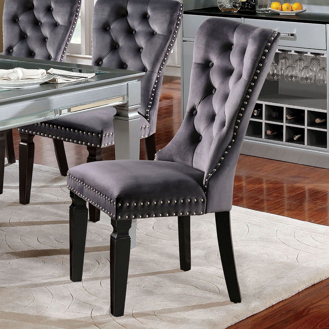 Furniture of America Alena Two-Piece Dining Chair Set