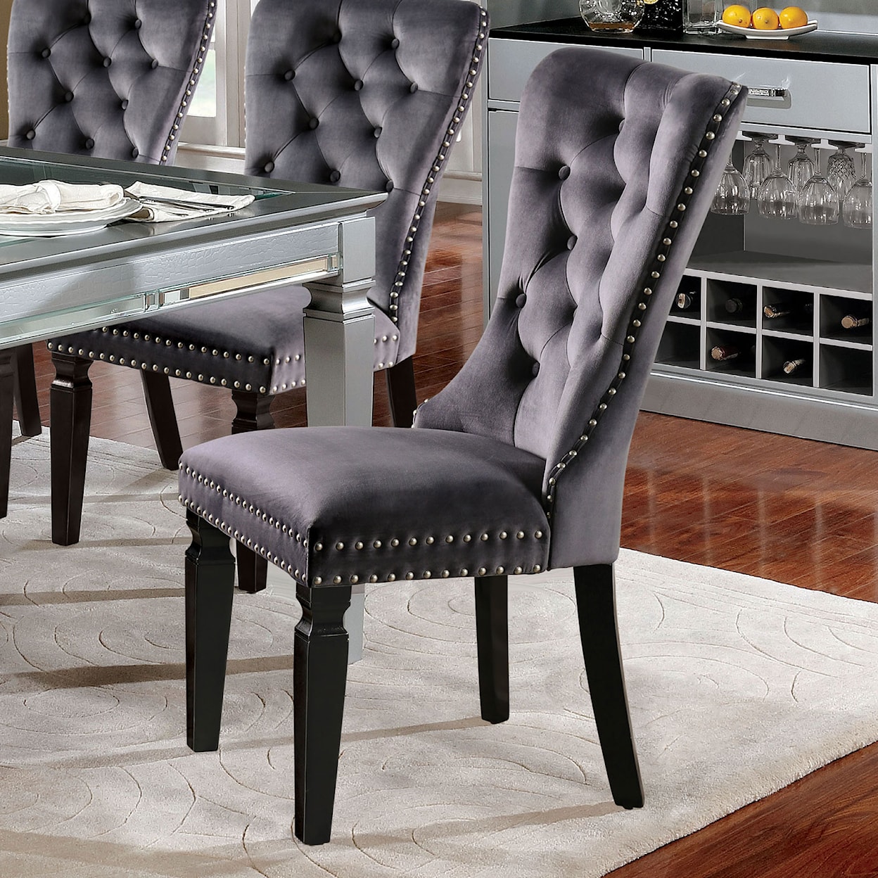 FUSA Alena Two-Piece Dining Chair Set