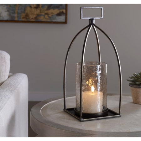 Riad Bronze Lantern Candleholder