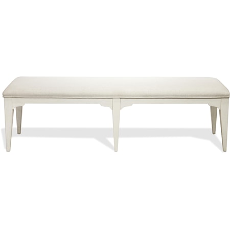 Upholstered Dining Bench with Tapered Legs