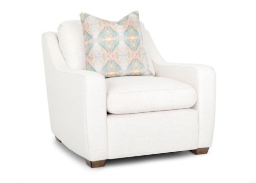 Contemporary Chair with Track Arms