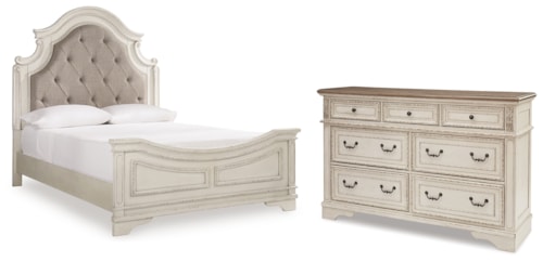 Queen Panel Bed And Dresser
