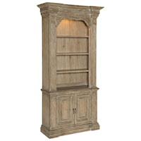 Traditional Bookcase with Touch Display Lighting