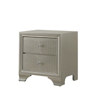 Glamorous Nightstand with Two Drawers