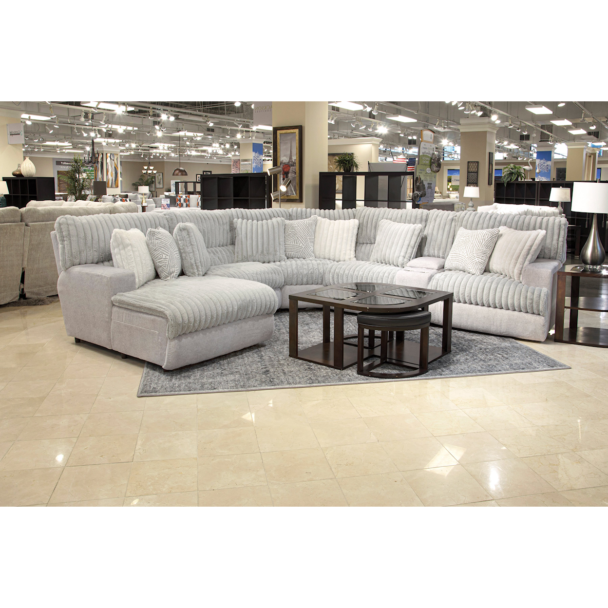 Carolina Furniture Abraxas 6-Piece Power Reclining Sectional Sofa