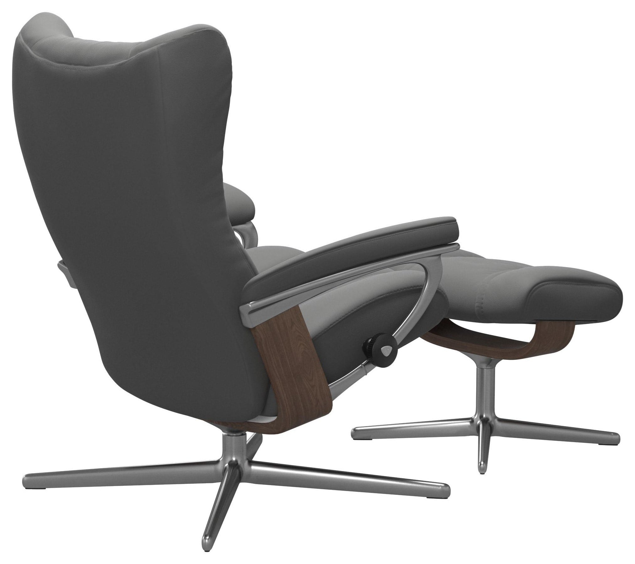 Stressless by Ekornes Wing Small Reclining Chair & Ottoman