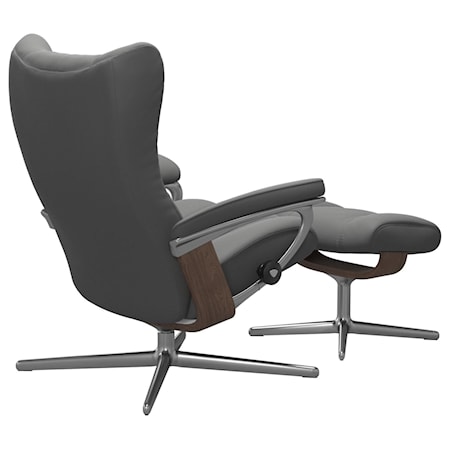 Large Reclining Chair with Cross Base