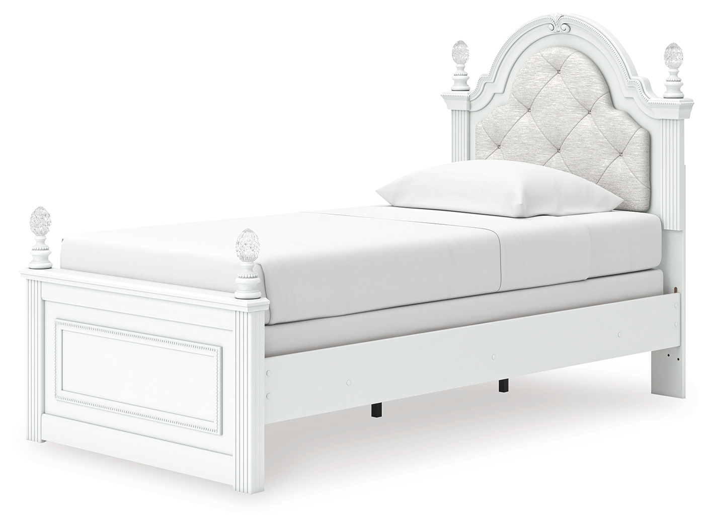 Twin Upholstered Panel Bed