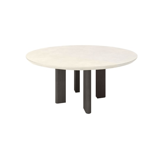 65″ Round Dining Table - Smoke/Ivory