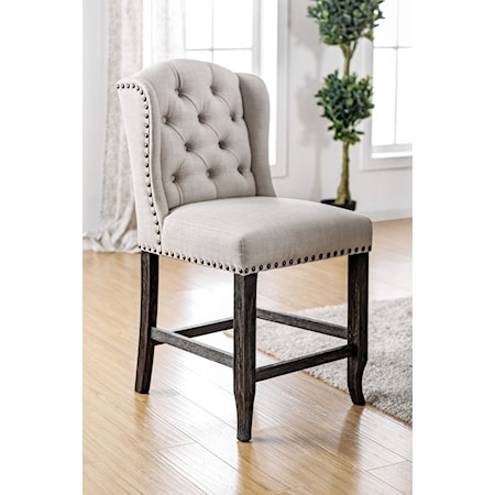 Wing Back Counter Height Chair