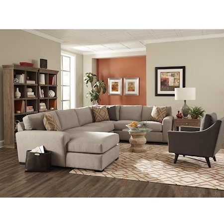 3-Piece Sectional with Left-Facing Chaise