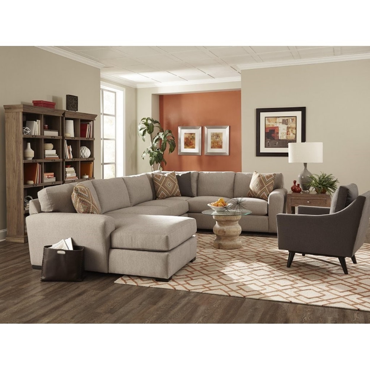 Jonathan Louis Rhodes 3-Piece Sectional with Left-Facing Chaise