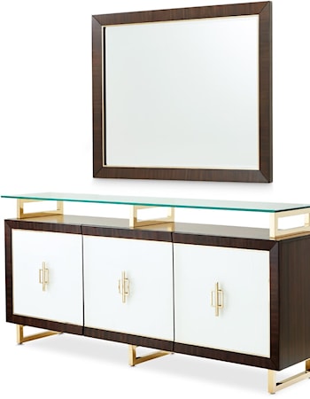 2-Piece Sideboard and Mirror Set