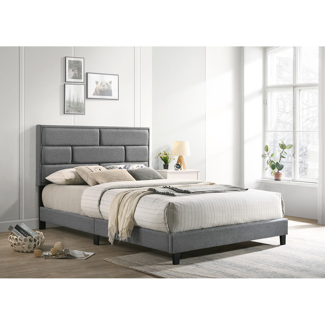 Crown Mark Flannery Queen Platform Bed