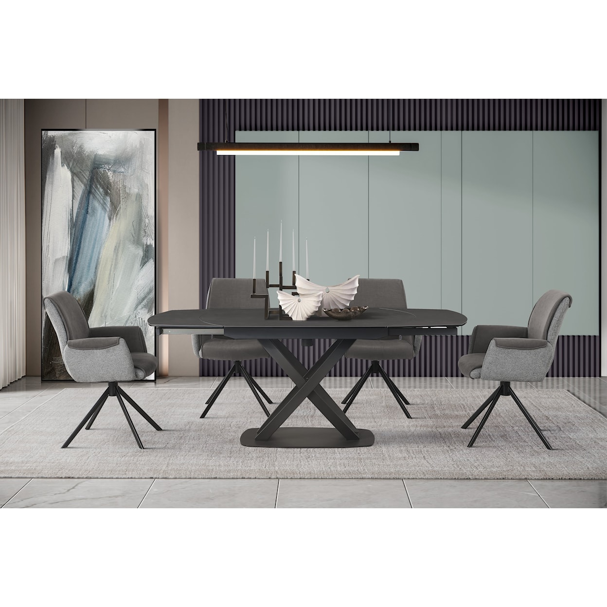 Global Furniture 93021 Extended Black Dining Table