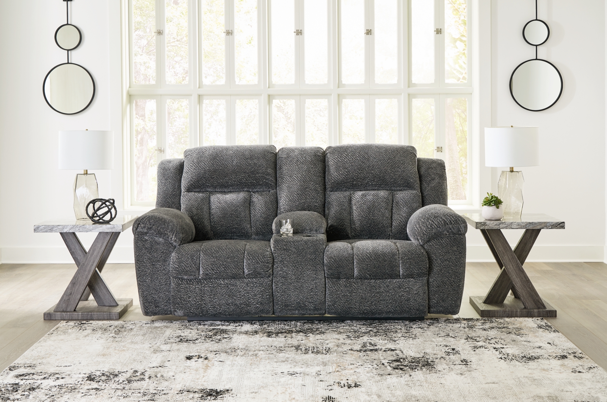 Signature Design by Ashley Frohn Reclining Loveseat With Console